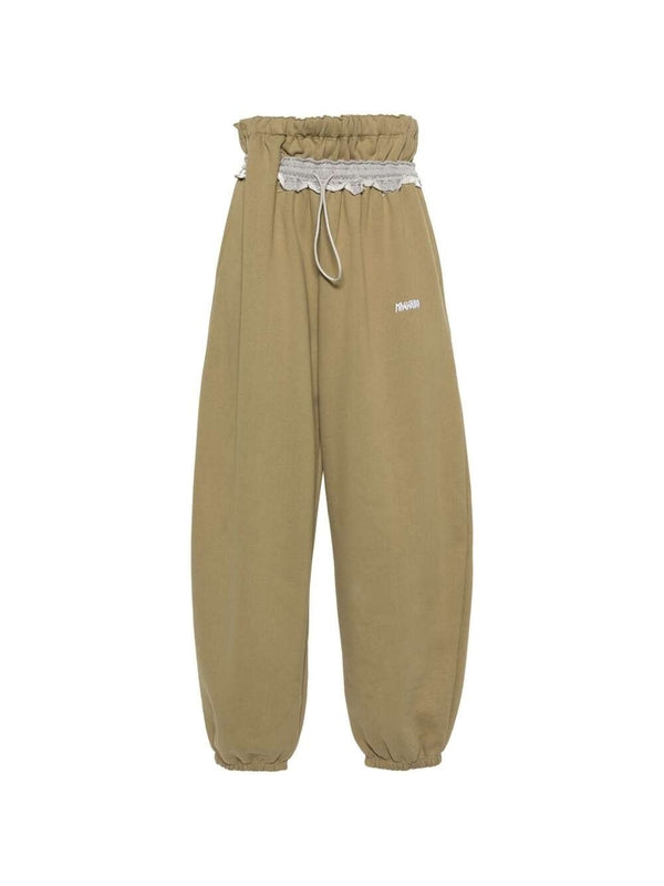 Drawstring Cotton Jogger Pants