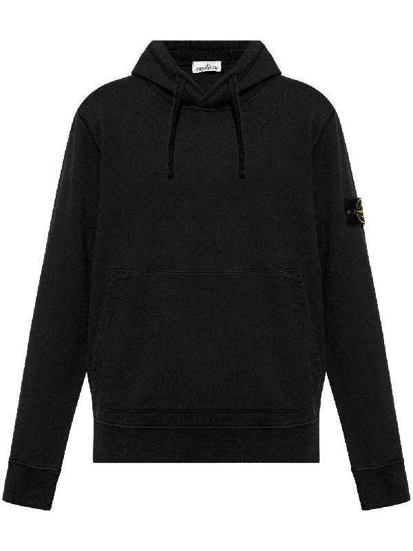 Woven Patch Cotton Hoodie