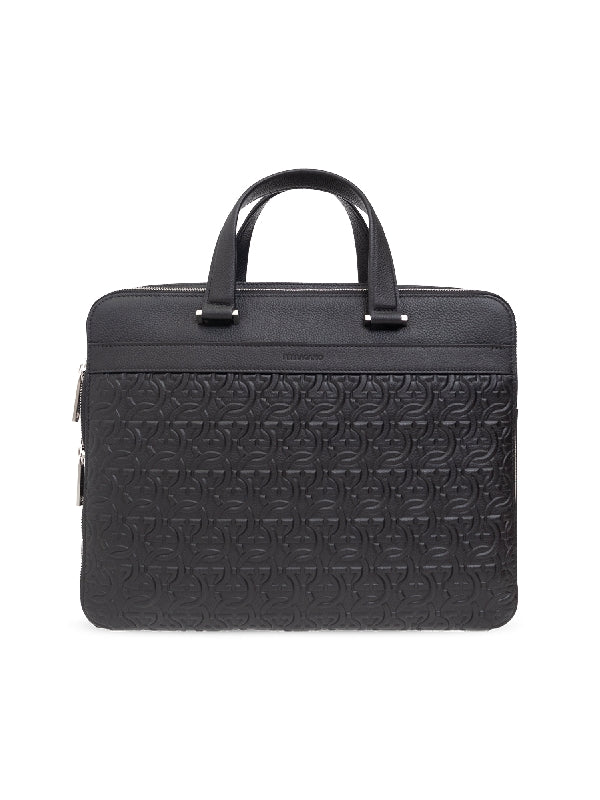 Logo Embossed Leather
  Briefcase