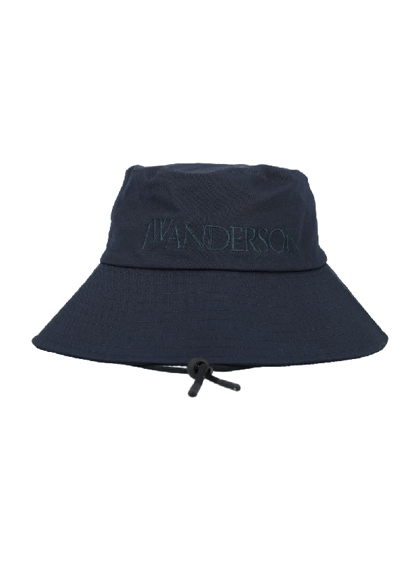 Logo-embroidered Drawstring Bucket Hat