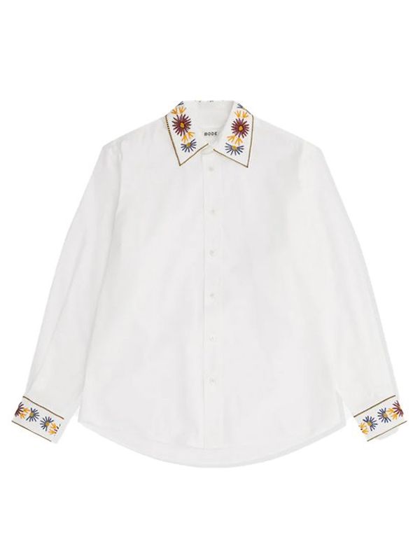 Bode Candyfloss Embroidered Detail Shirt