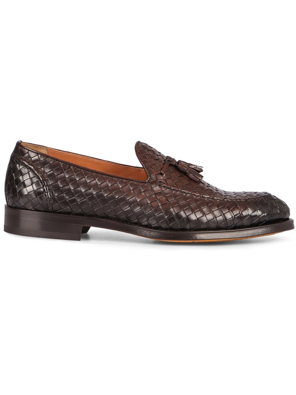 Tassel Detail Braid Leather Loafer