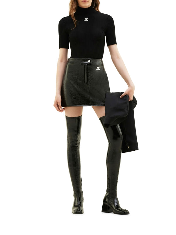 Reedition Logo Ribbed High
  Neck Knit