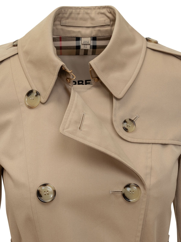 Belted Double Cotton Trench Coat