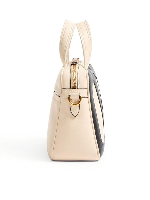 Viva Superstar V Logo Leather Tote Bag