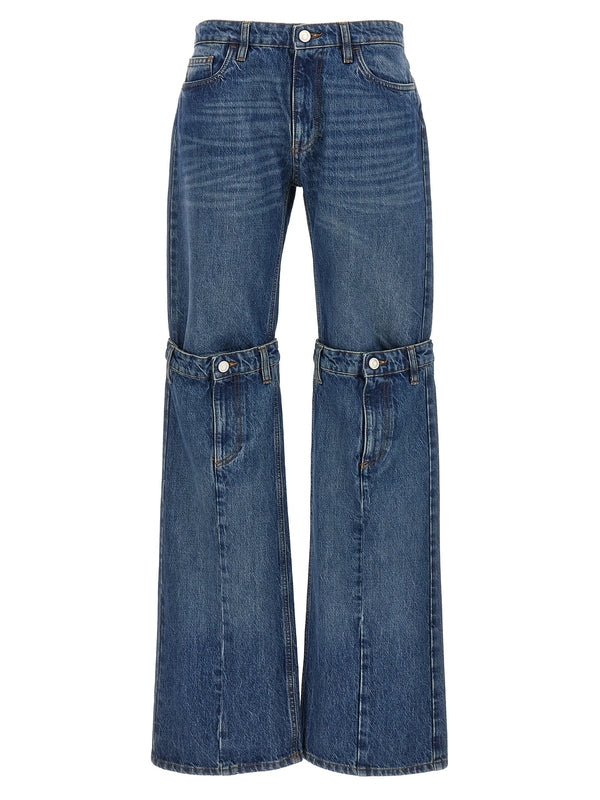 Open Knee Denim Pants
