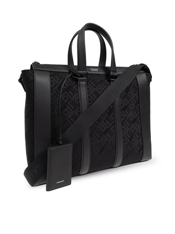 Allover Gancini Logo Briefcase