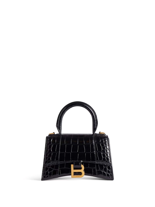 Balenciaga Hourglass Xs Black Tote Bags