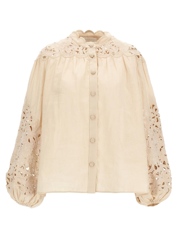 WYLIE Flower
  Embroidery Blouse