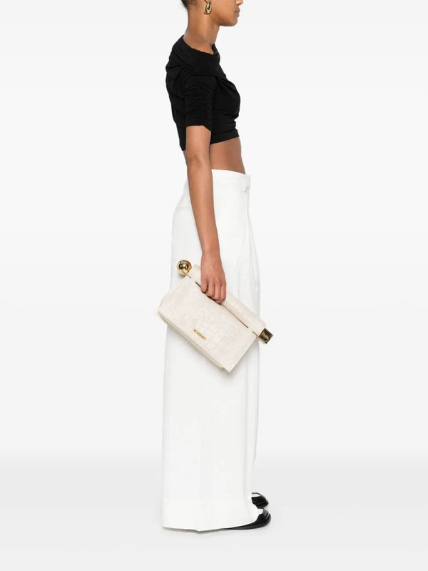 Rond Carre Cotton Clutch Bag