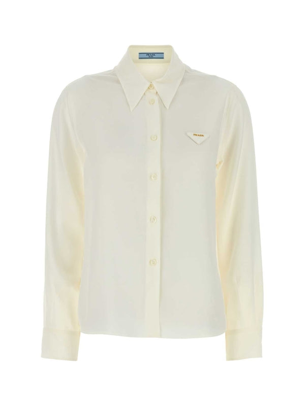 Triangle Logo Silk Shirt