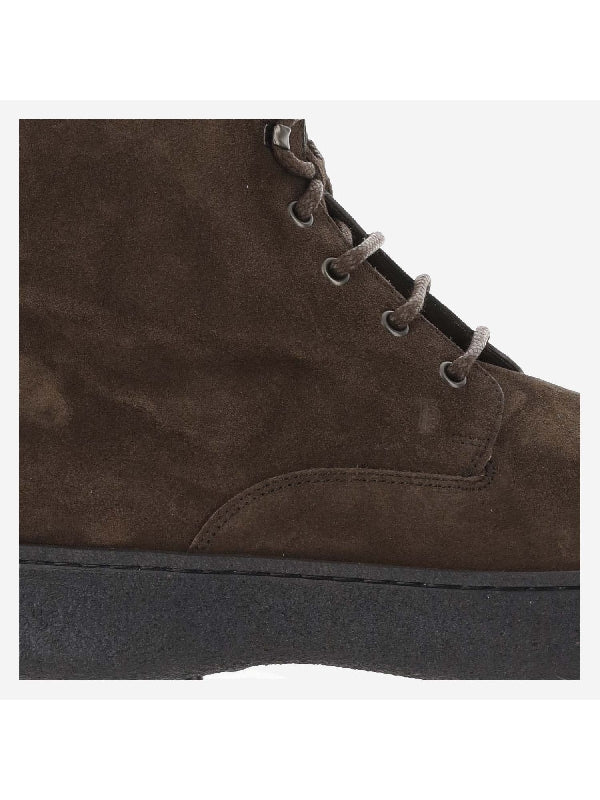 Suede Lace-Up Boots