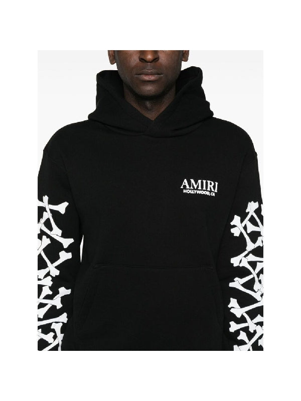 Bones Graphic Print Hooded
  Top