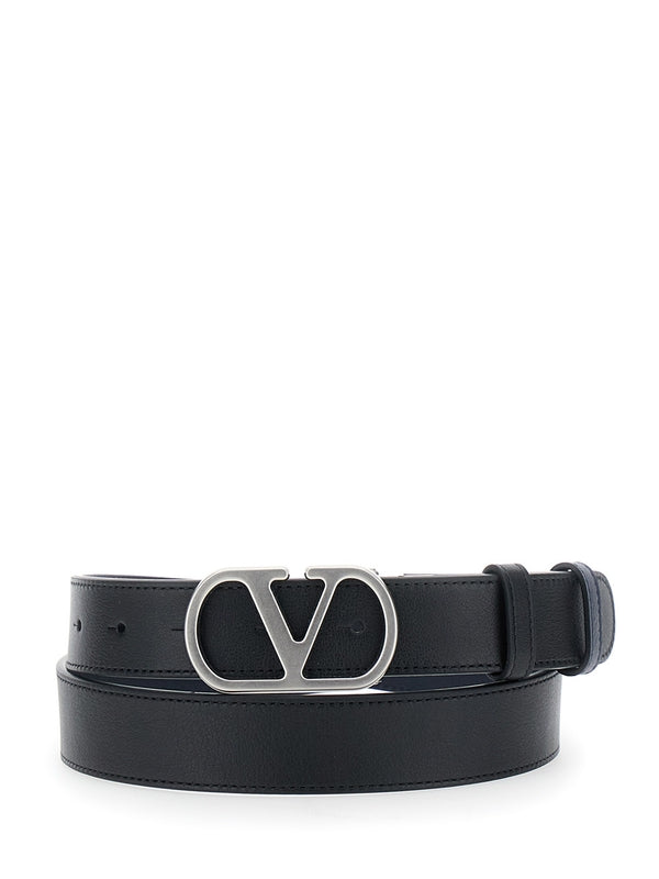 Valentino Black Leather Belts