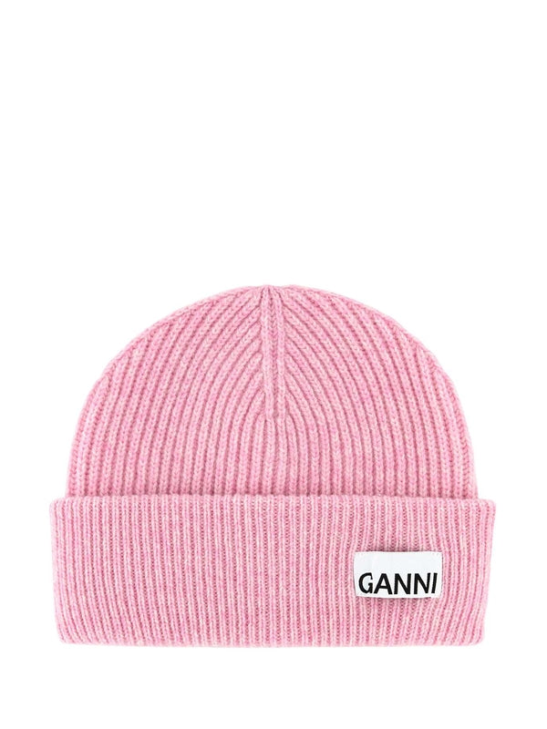 Logo Label Wool Beanie