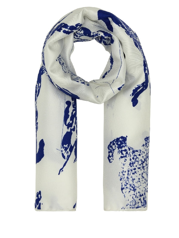 Ekd Logo Pattern Silk Scarf