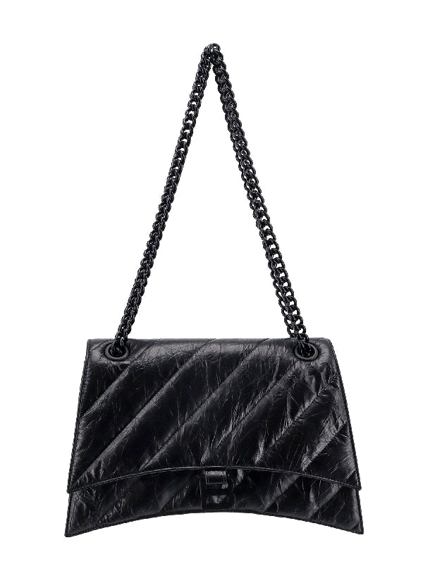 BALENCIAGA - Balenciaga Crush Medium Black Crossbody & Shoulder Bags - Jente