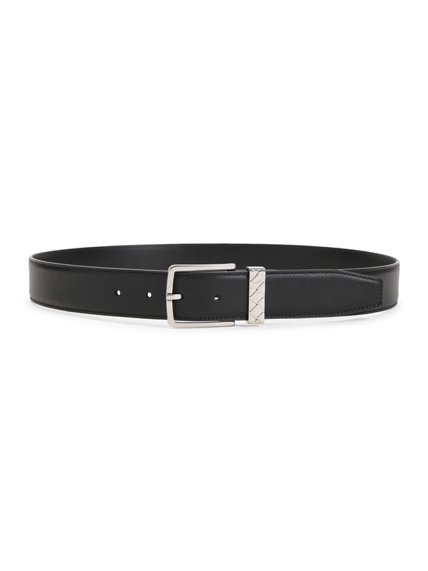 Intrecciato Buckle Leather Belt