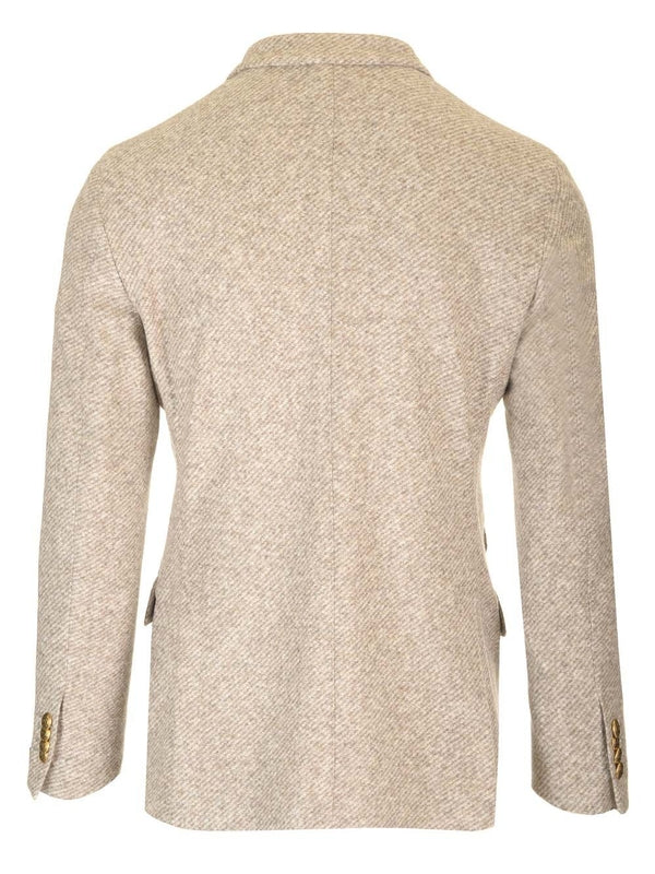 Wool Blend Double Breasted Jacket