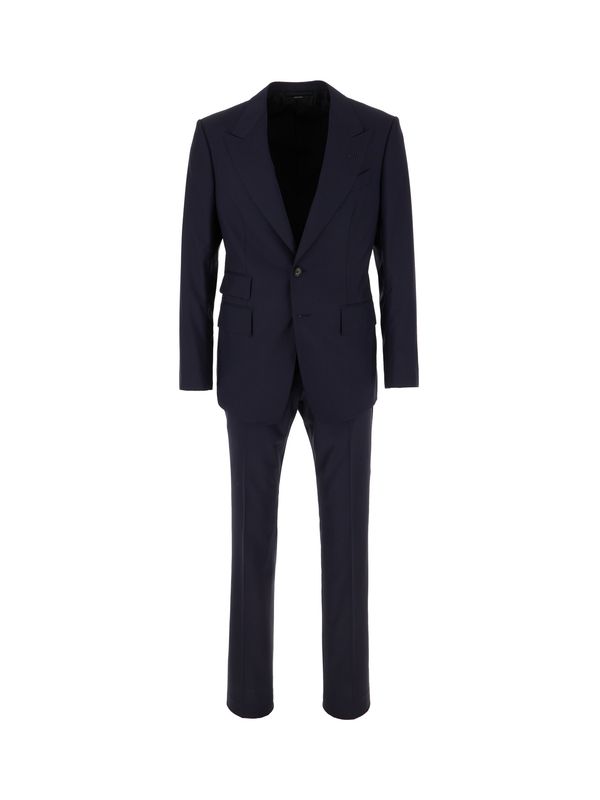 Single Breasted Tailored Wool Suit