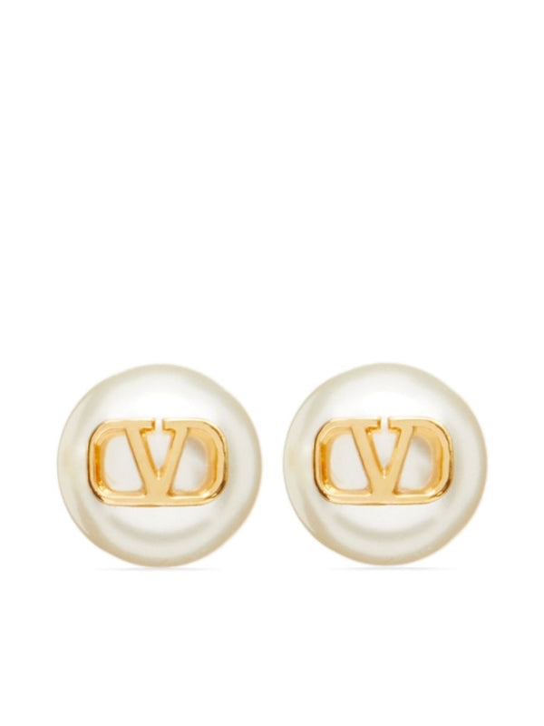 Valentino White Gold Earrings
