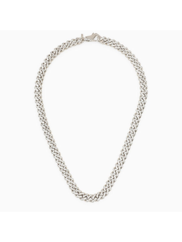 Crystal Silver Chain Necklace