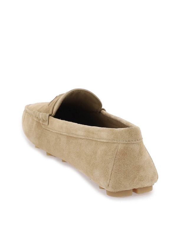 Logo Suede Driving Shoes