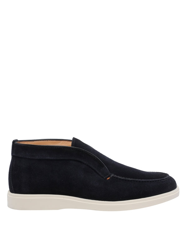 Santoni Navy Desert Boots