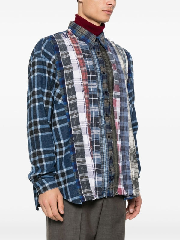 Patchwork Check Pattern Shirt