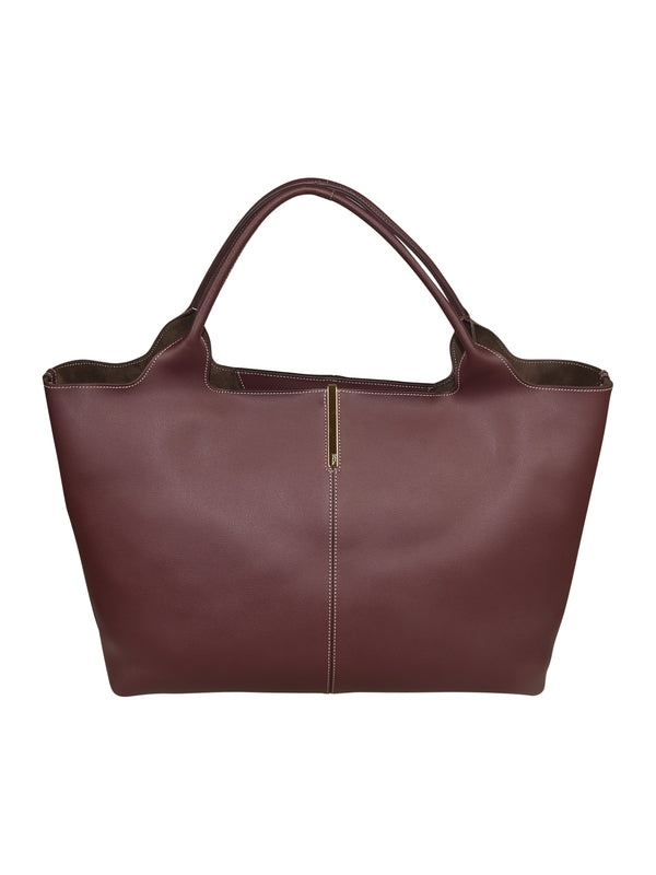 Tod'S Burgundy Tote Bags