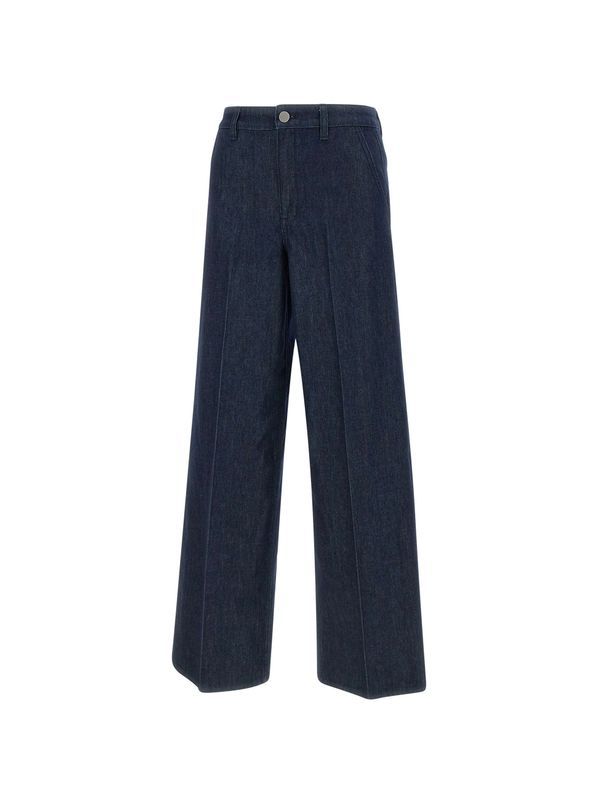 Straight Cotton Denim Pants