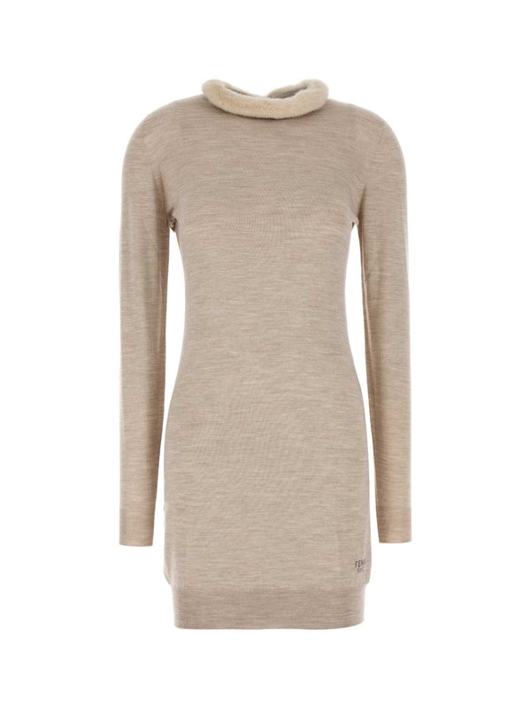 Wool Blend Mini Dress