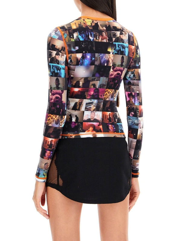 DIESEL - T Crau Graphic Printing Long
  Sleeve Top - Jente