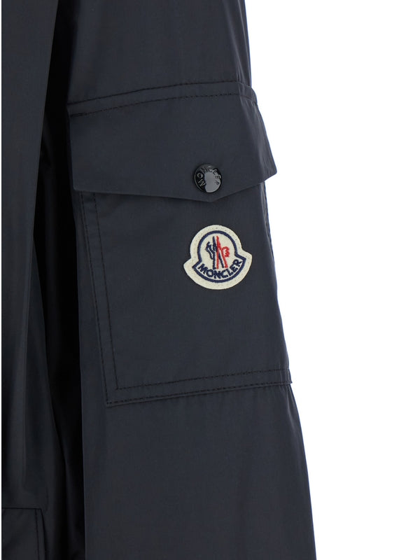 SASSIERE  Logo Patch Poly Hood Jacket