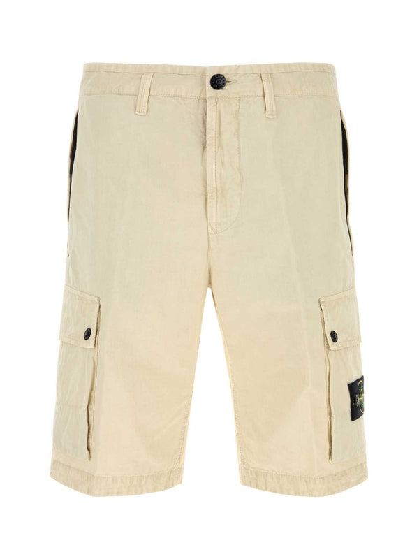 Wappen Patch Cotton Bermuda Cargo Shorts