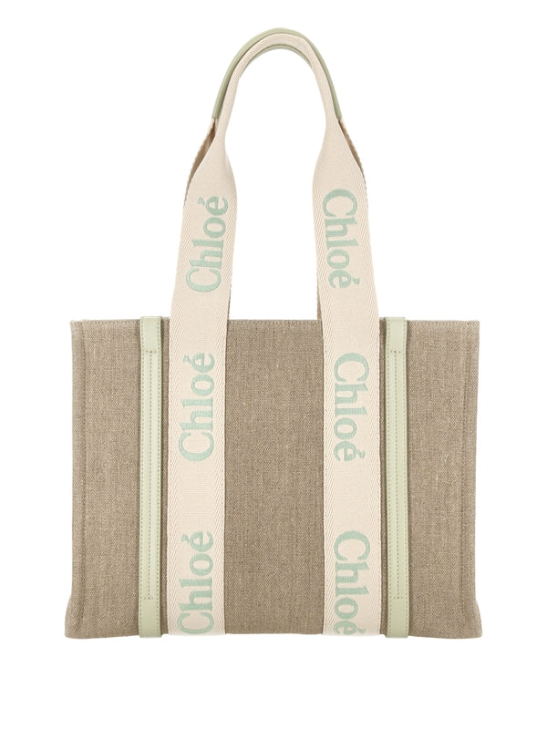 Woody Linen Medium Tote Bag