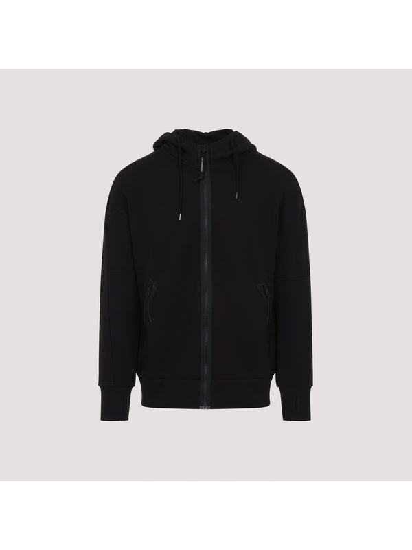 Goggle Detail Cotton Hoodie Zip-Up