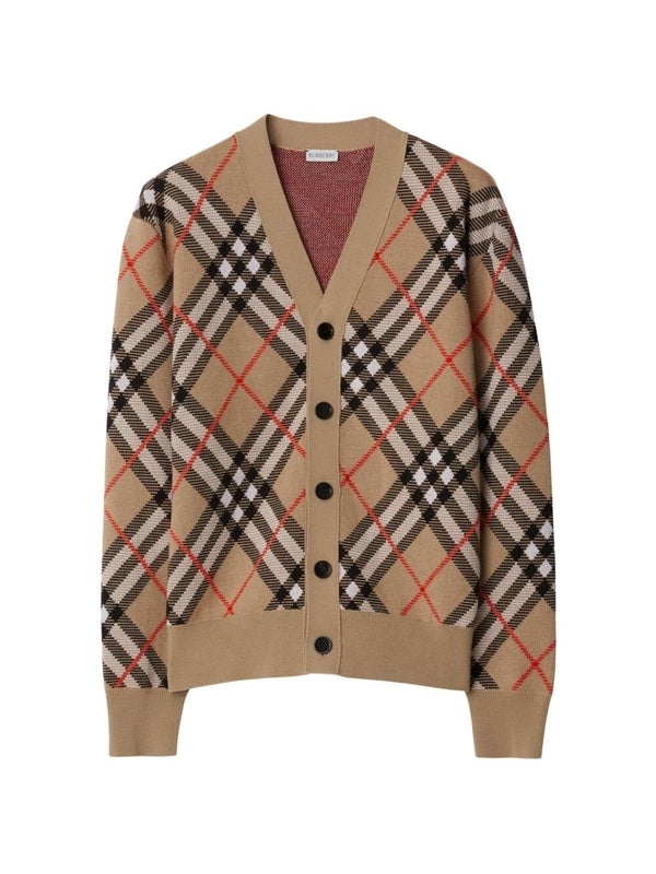 Vintage Check V-Neck Cardigan