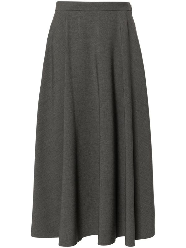 Wool Blend Flare Skirt