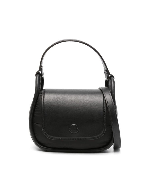 Tiarna Logo Patch Leather Shoulder Bag