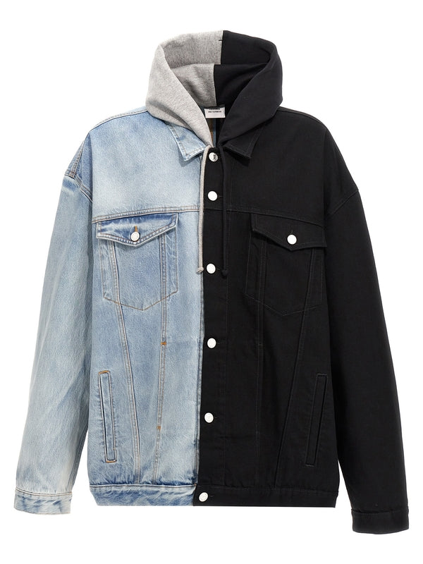 Panel Detail
  Hooded Denim Jacket