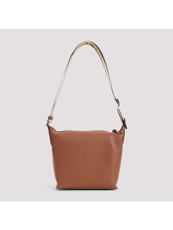 Cubi Logo Band Leather Small Crossbody Bag