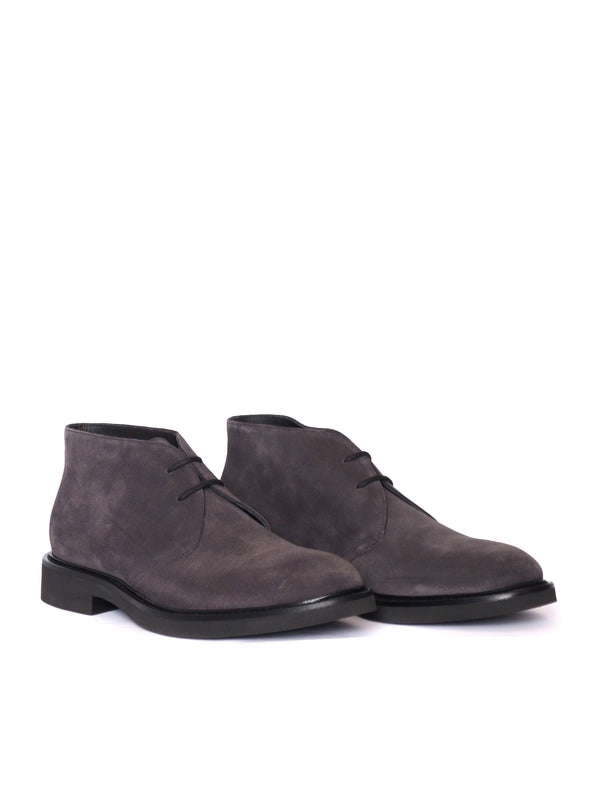Doucal'S Grey Lace-Up Boots