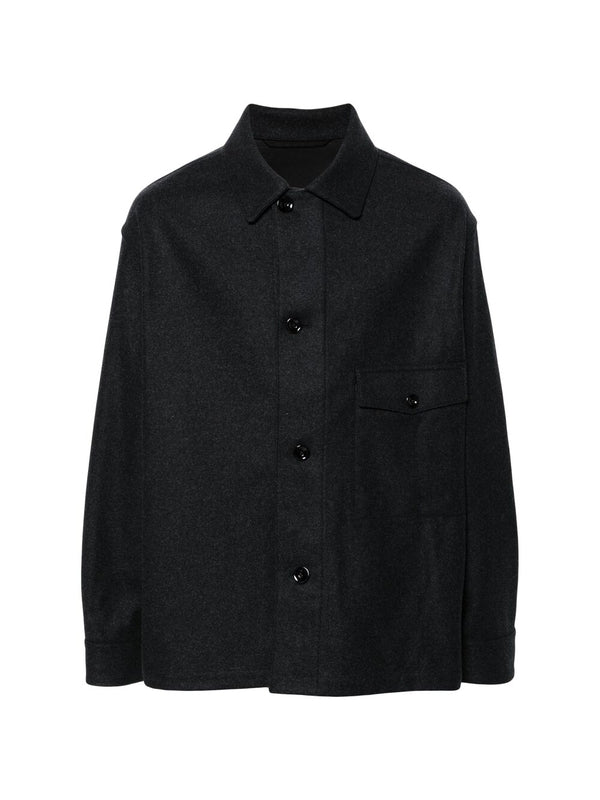 Pocket Wool Blend Overshirt