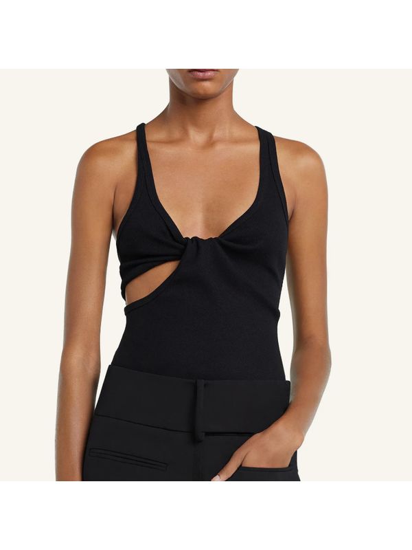 Twist Cut-Out Sleeveless Top