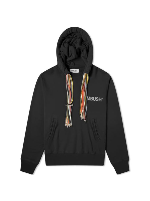 Multi Cord Drawstring Logo Hoodie