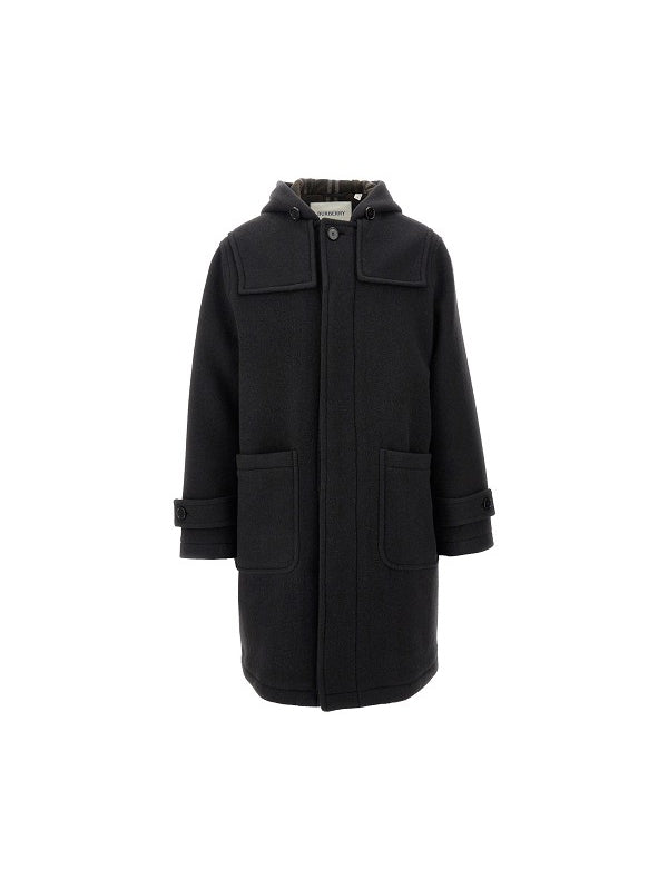 Wool Hooded Long Coat