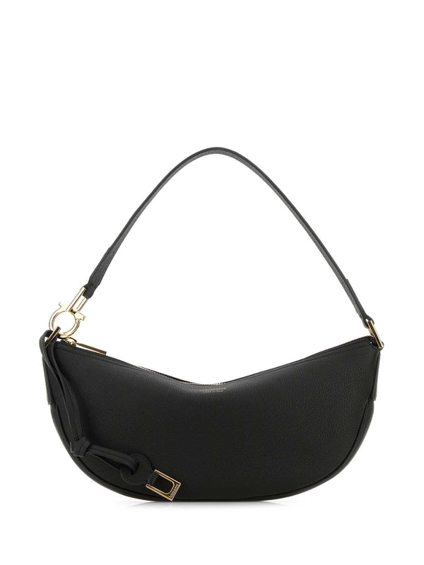 Smile Logo Charm Leather Shoulder Bag