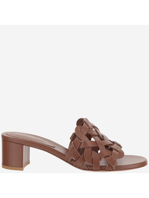 Amalfi 45 Leather Sandal Heels