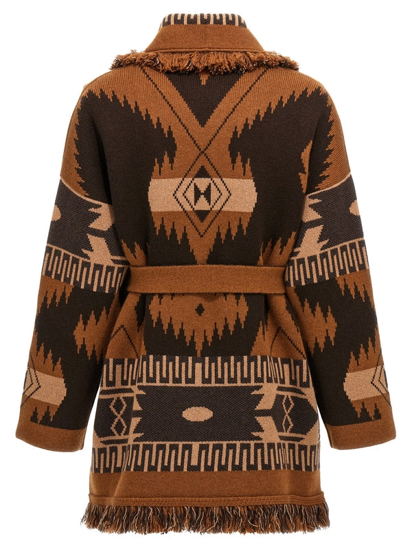 Icon Jacquard
  Fringe Cardigan